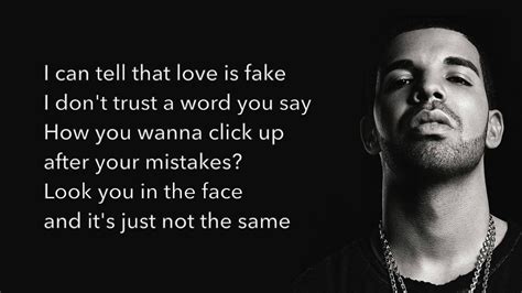 drake fake watch lyric|drake faux love.